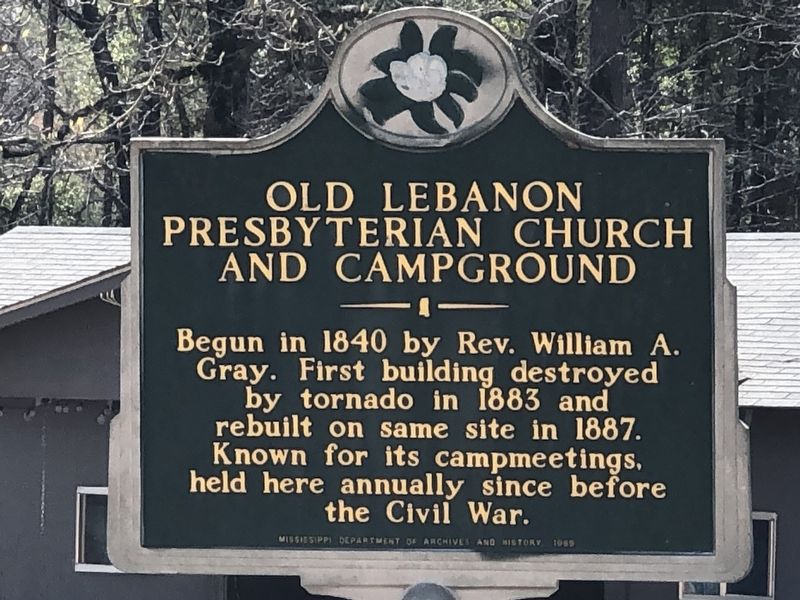Old Lebanon Presbyterian Church and Campground Marker image. Click for full size.