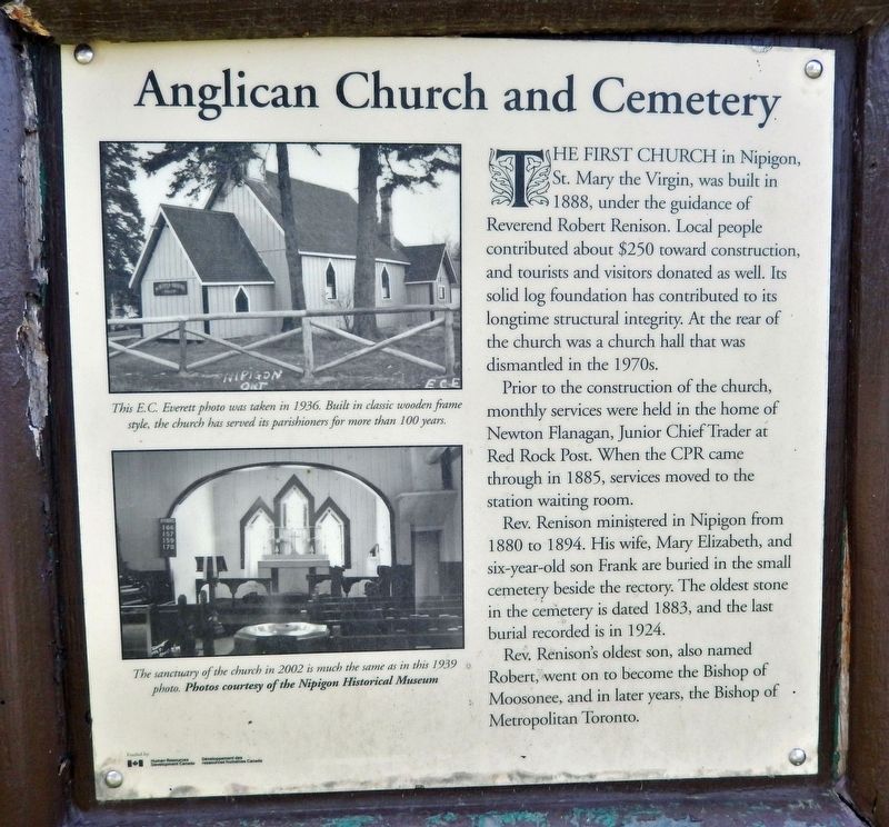 Anglican Church and Cemetery Marker. Click for full size. Anglican Church and Cemetery Marker image. Click for full size.