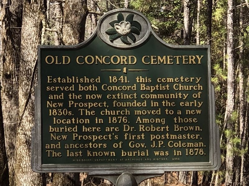 Old Concord Cemetery Marker image. Click for full size.