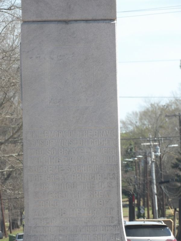 Winston County Soldiers Monument (west face) image. Click for full size.