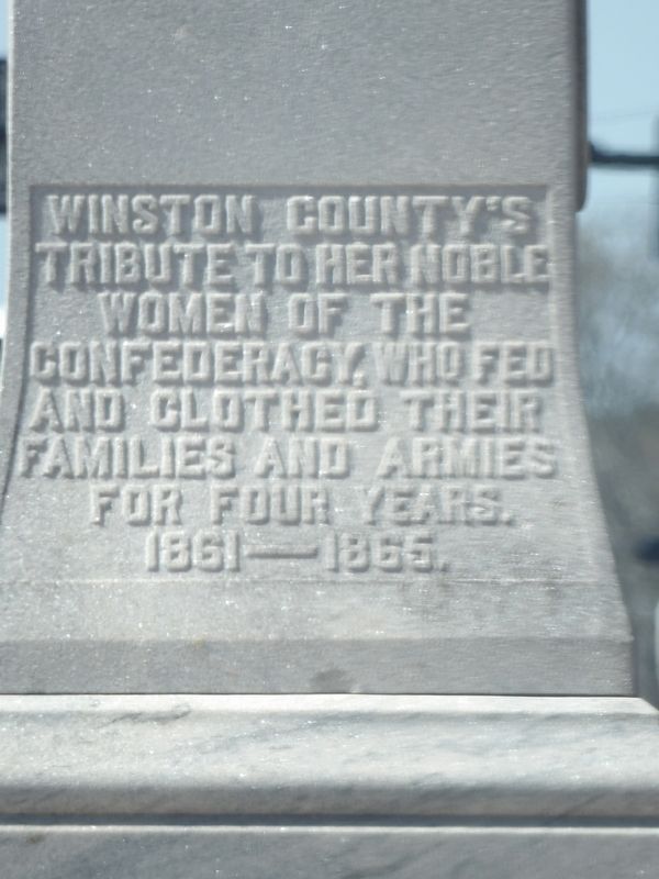 Winston County Soldiers Monument (east face) image. Click for full size.
