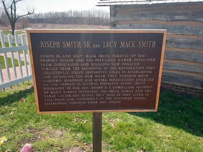 Joseph Smith, Sr. and Lucy Mack Smith Marker image. Click for full size.