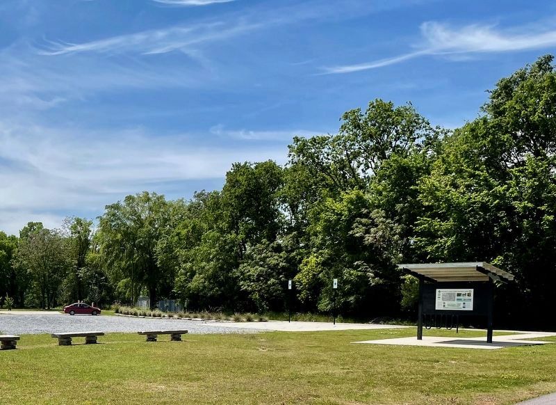 Marker is on the reverse side of the sign.. Click for full size. Marker is on the reverse side of the sign. image. Click for full size.
