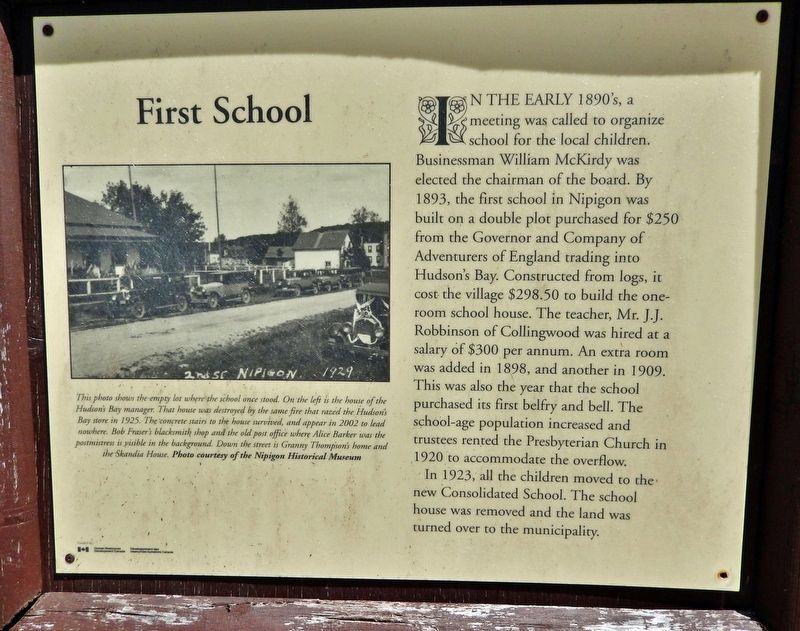 First School Marker. Click for full size. First School Marker image. Click for full size.