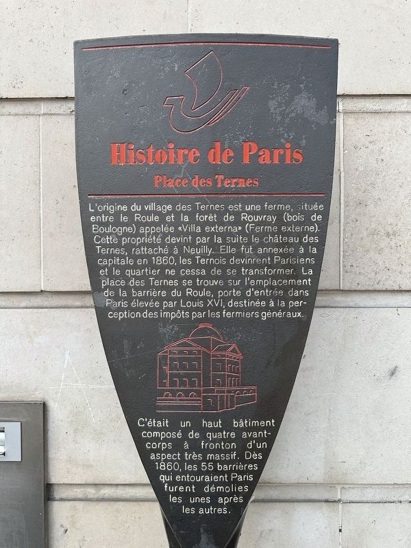 Place des Ternes Marker. Click for full size. Place des Ternes Marker image. Click for full size.