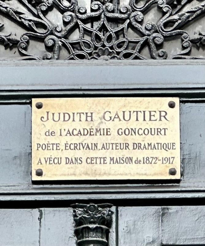 Judith Gautier Marker. Click for full size. Judith Gautier Marker image. Click for full size.