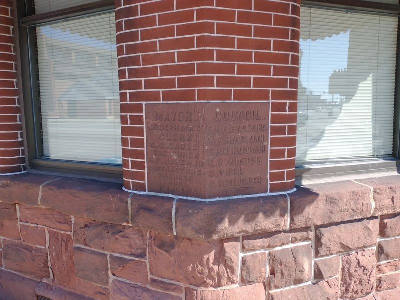 Celina City Hall & Fire Department Cornerstone image. Click for full size.