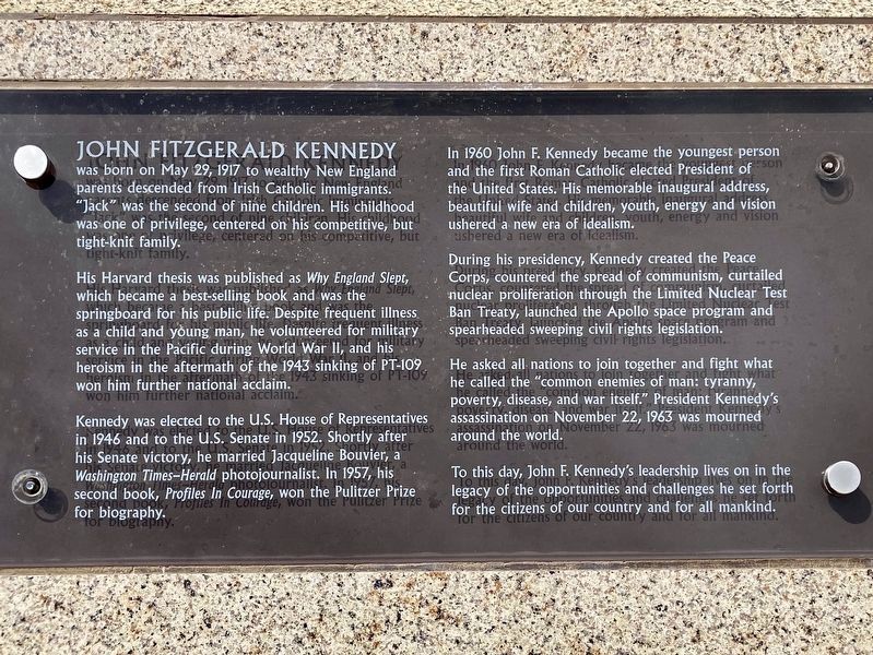 John F. Kennedy Memorial image. Click for full size.
