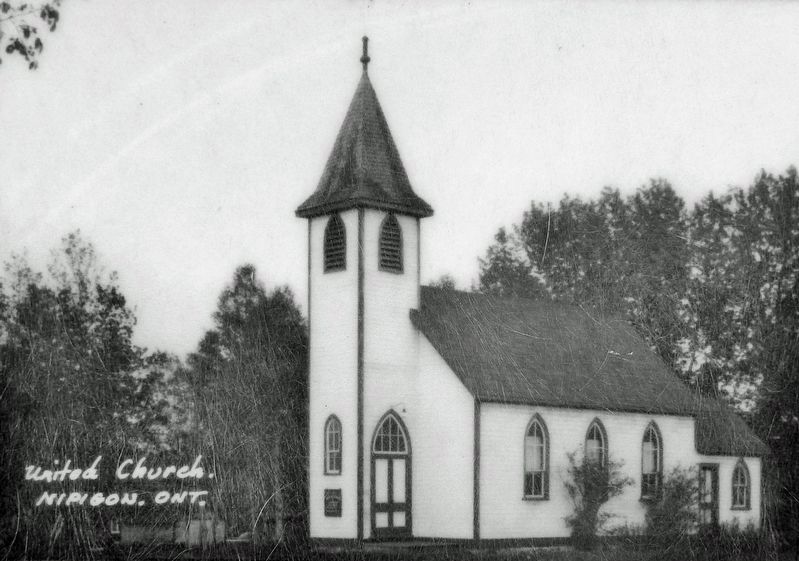 Marker detail: United Church, Nipigon, Ontario. Click for full size. Marker detail: United Church, Nipigon, Ontario image. Click for full size.