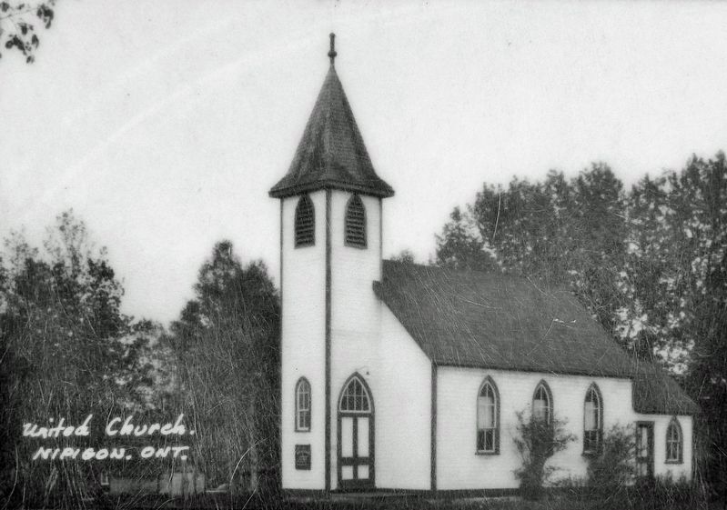 Marker detail: United Church, Nipigon, Ontario image. Click for full size.