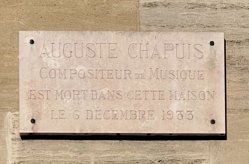 Auguste Chapuis Marker image. Click for full size.