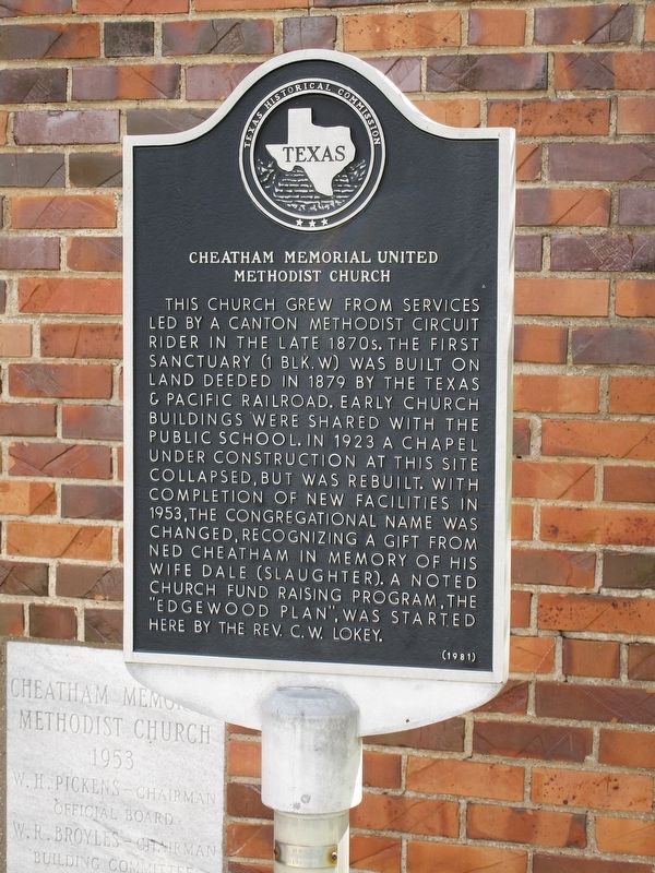 Cheatham Memorial United Methodist Church Marker image. Click for full size.