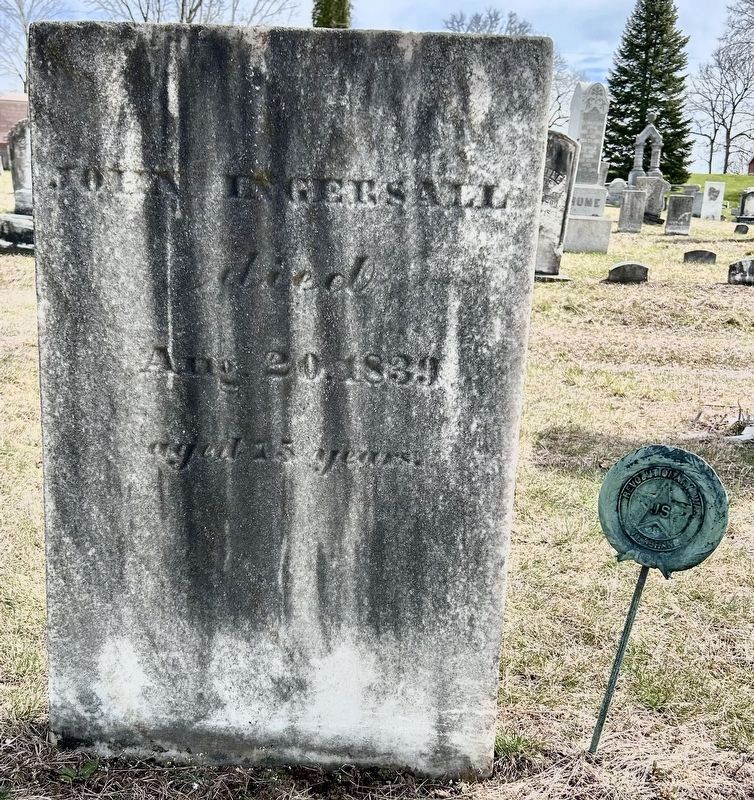 John Ingersall tombstone image. Click for full size.
