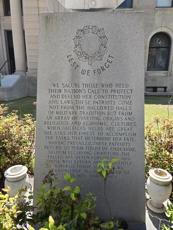 Lest We Forget Marker. Click for full size. Lest We Forget Marker image. Click for full size.