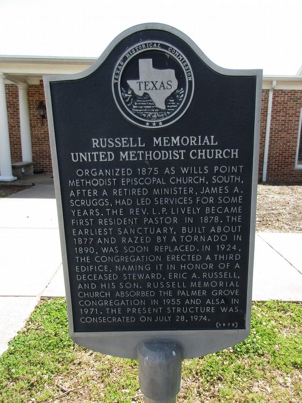 Russell Memorial United Methodist Church Marker image. Click for full size.