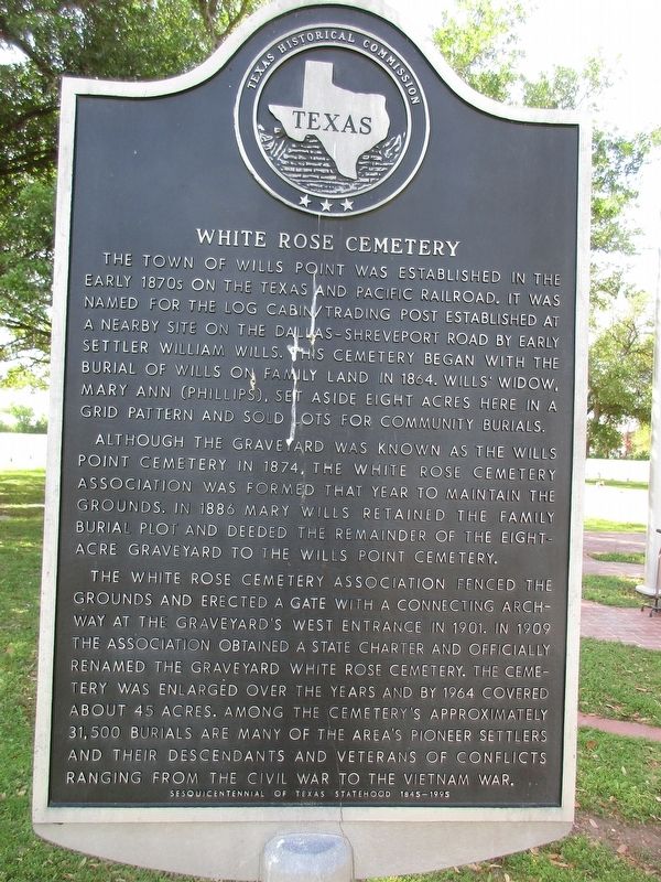 White Rose Cemetery Marker image. Click for full size.