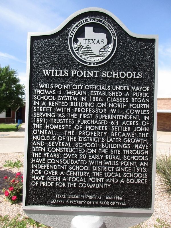 Wills Point Schools Marker image. Click for full size.
