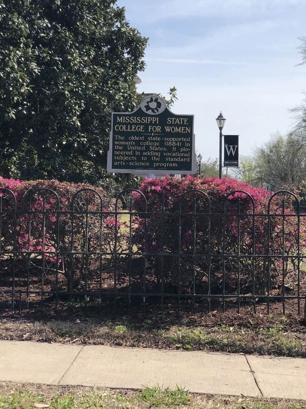 Mississippi State College for Women Marker. Click for full size. Mississippi State College for Women Marker image. Click for full size.