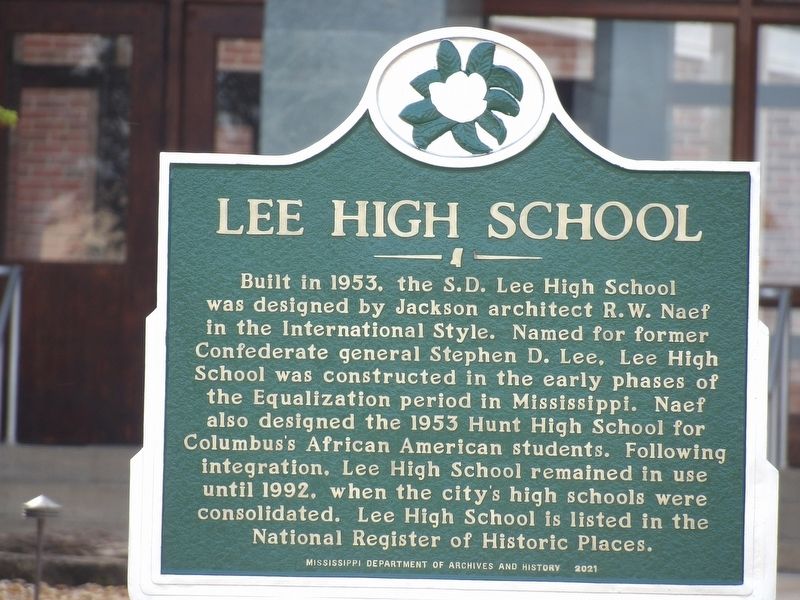 Lee High School Marker image. Click for full size.