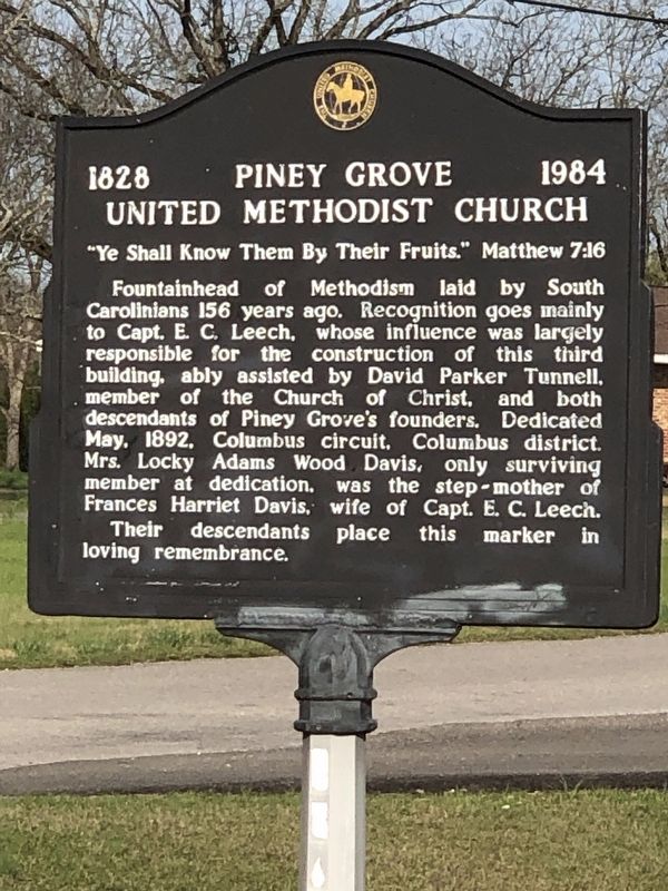 Piney Grove United Methodist Church Marker image. Click for full size.