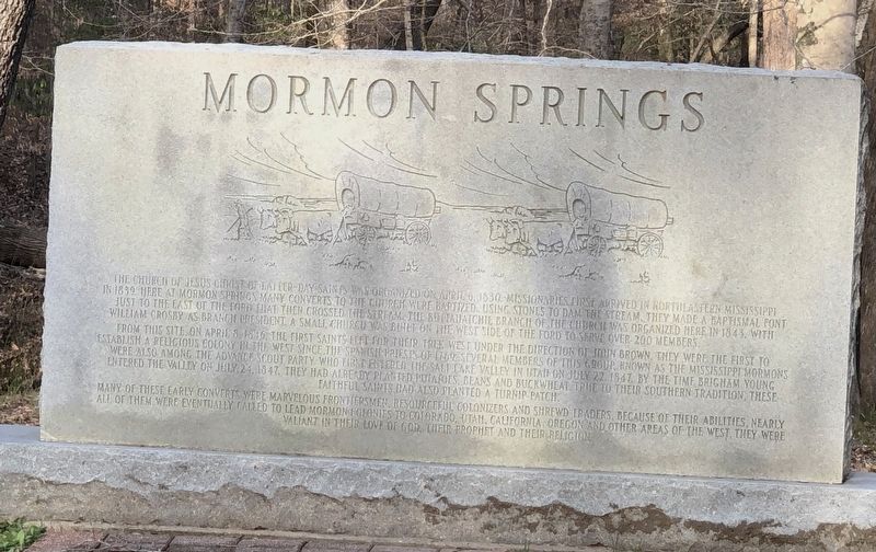 Mormon Springs Marker. Click for full size. Mormon Springs Marker image. Click for full size.