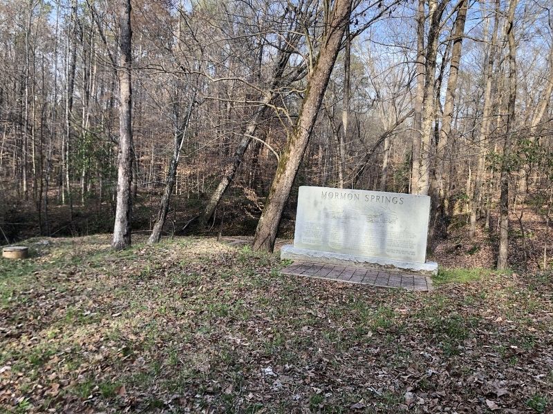 Mormon Springs Marker. Click for full size. Mormon Springs Marker image. Click for full size.