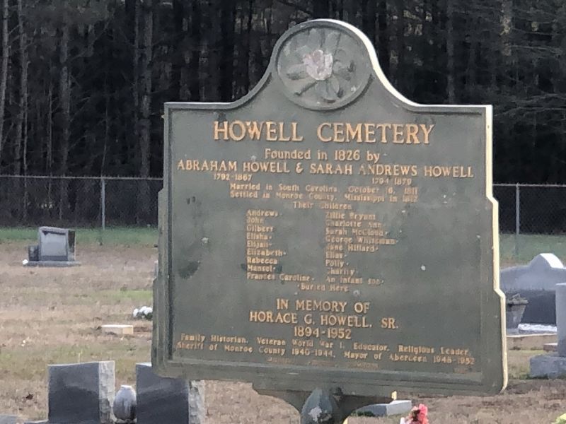 Howell Cemetery Marker image. Click for full size.
