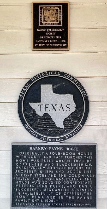 Harkey-Payne House Markers image. Click for full size.