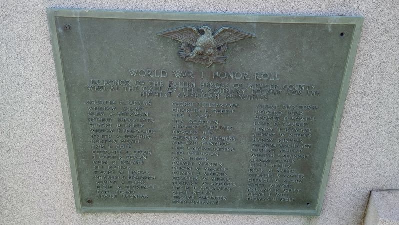 World War I & II Honor Roll Marker image. Click for full size.