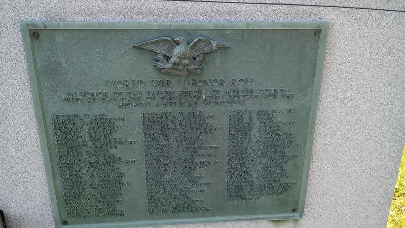 World War I & II Honor Roll Marker image. Click for full size.