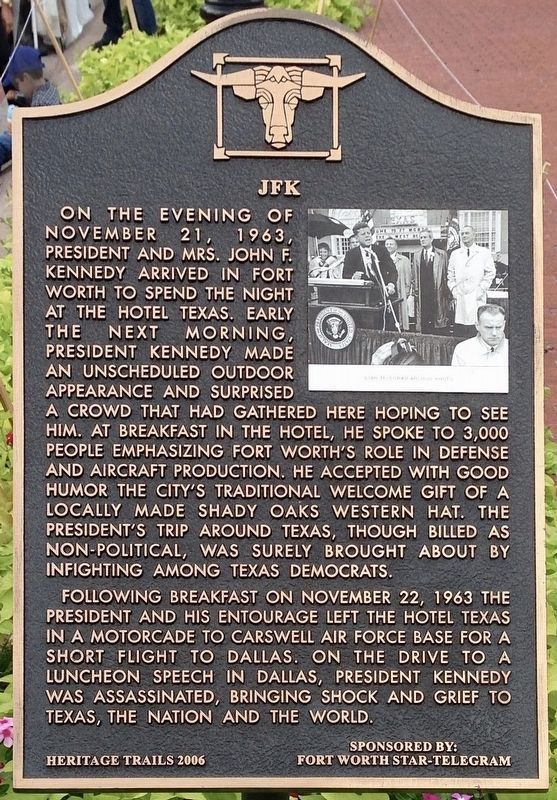JFK Marker. Click for full size. JFK Marker image. Click for full size.