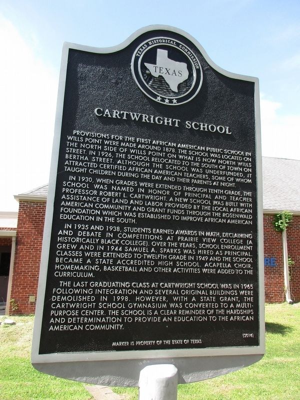 Cartwright School Marker image. Click for full size.