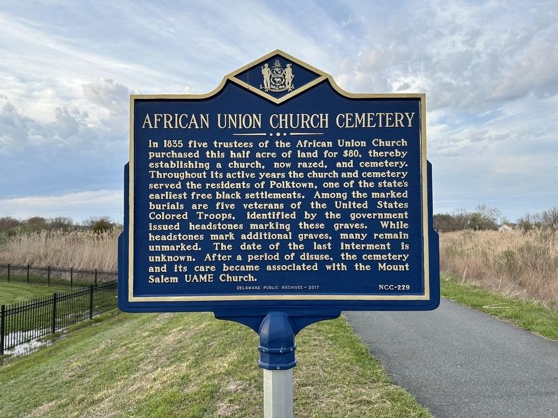 African Union Church Cemetery Marker image. Click for full size.