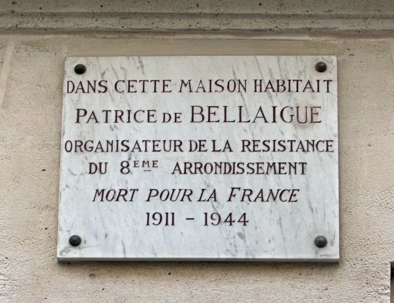 Patrice de Bellaigue Marker image. Click for full size.