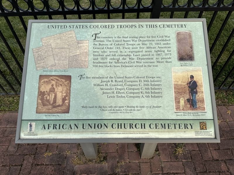 United States Colored Troops in this Cemetery Marker image. Click for full size.