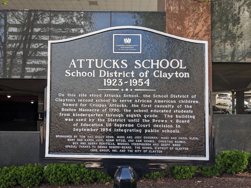 Attucks School Marker image. Click for full size.