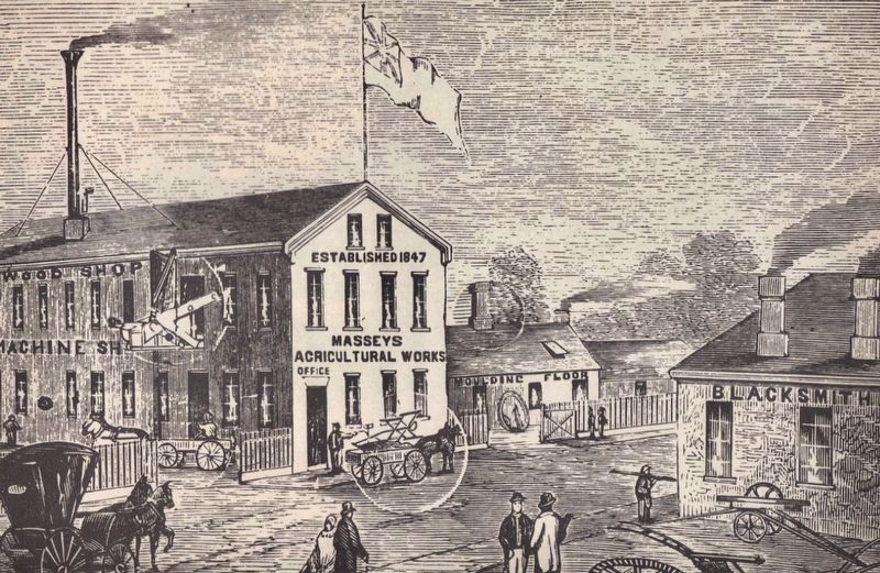 The Massey Manufactory at Newcastle ca 1850 image. Click for full size.