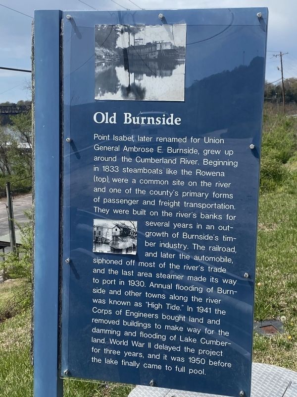 Old Burnside side of the marker image. Click for full size.