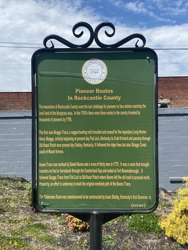 Pioneer Routes in Rockcastle County Marker. Click for full size. Pioneer Routes in Rockcastle County Marker image. Click for full size.