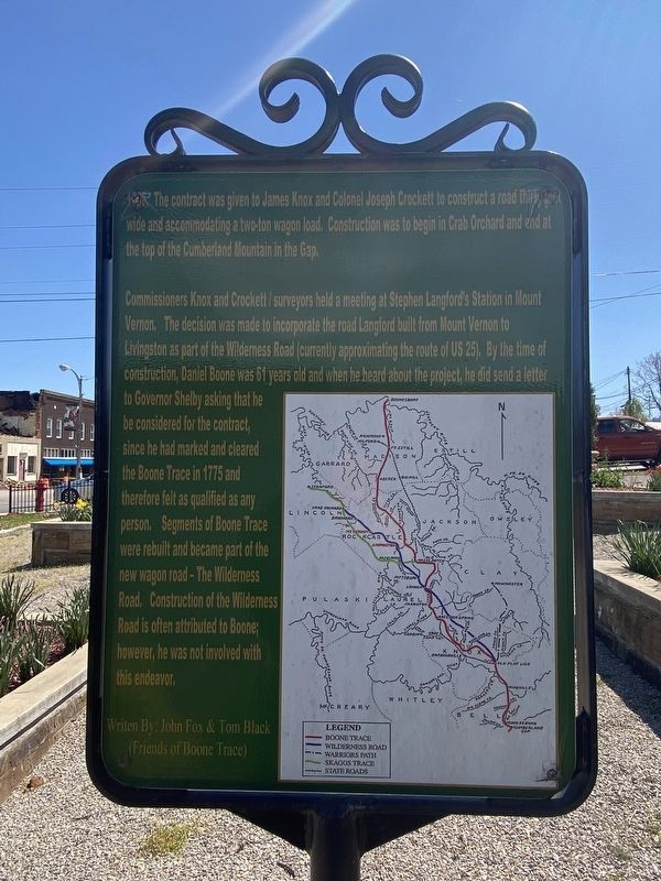 Pioneer Routes in Rockcastle County Marker. Click for full size. Pioneer Routes in Rockcastle County Marker image. Click for full size.