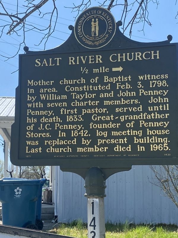 Salt River Church Marker image. Click for full size.
