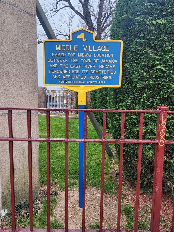 Middle Village Marker. Click for full size. Middle Village Marker image. Click for full size.