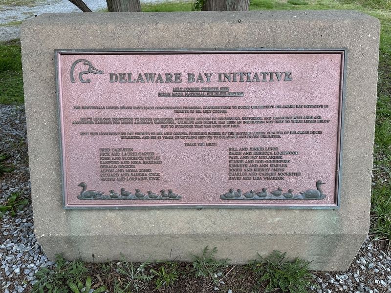 Delaware Bay Initiative Marker. Click for full size. Delaware Bay Initiative Marker image. Click for full size.