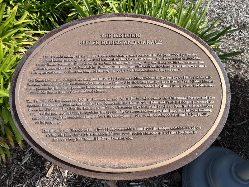 The Historic Pitzer House and Garage Marker. Click for full size. The Historic Pitzer House and Garage Marker image. Click for full size.