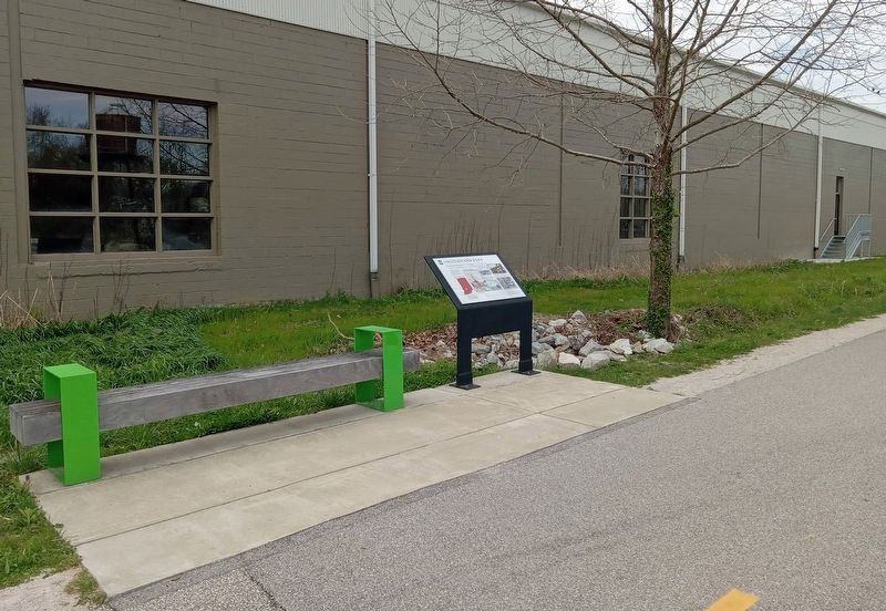 The Railroad: Bringing Life to Bloomington Marker along the B-Line Trail. Click for full size. The Railroad: Bringing Life to Bloomington Marker along the B-Line Trail image. Click for full size.