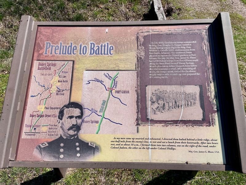 Prelude to Battle Trailhead Marker. Click for full size. Prelude to Battle Trailhead Marker image. Click for full size.