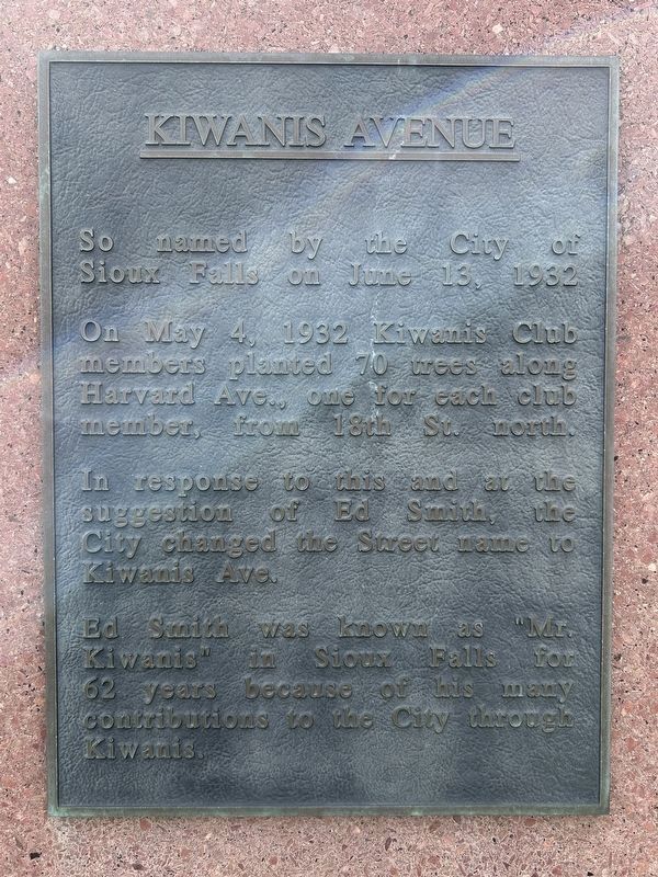 Kiwanis Avenue Marker image. Click for full size.