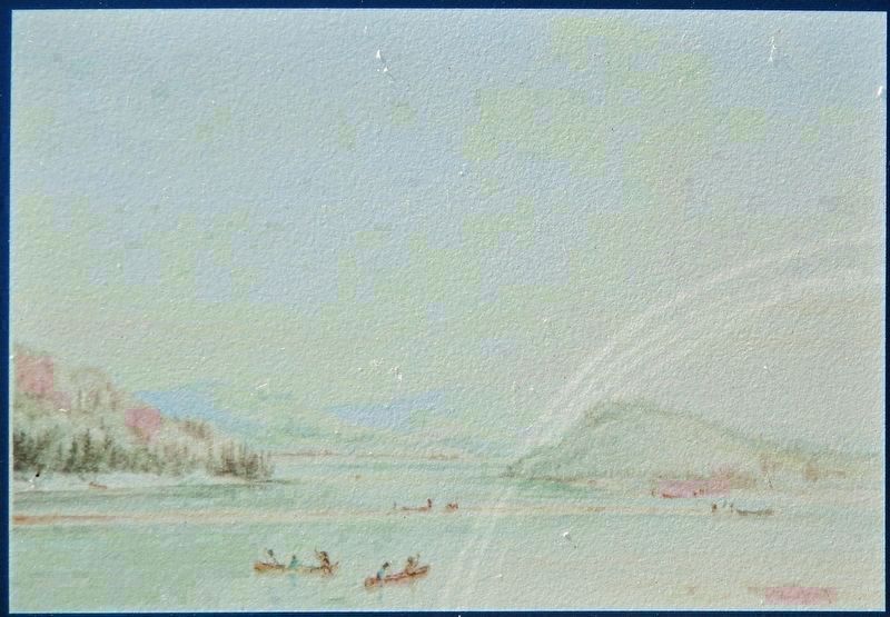 Marker detail: <i>Mouth of the Nipigon River</i>, 1901/<br><i> Embouchure de la rivire Nipigon</i> image. Click for full size.