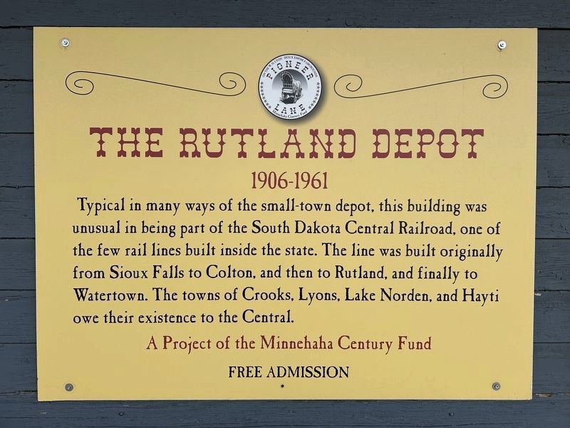 The Rutland Depot Marker image. Click for full size.