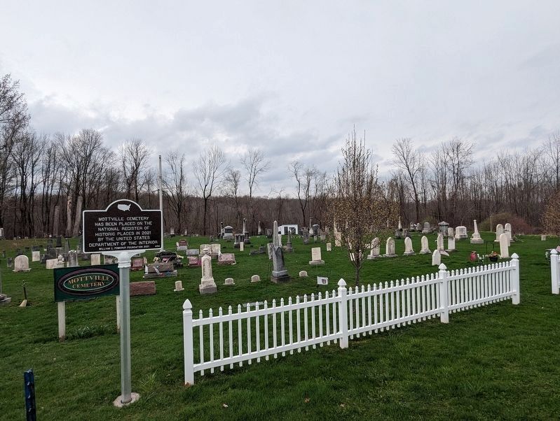 Mottville Cemetery and Marker image. Click for full size.